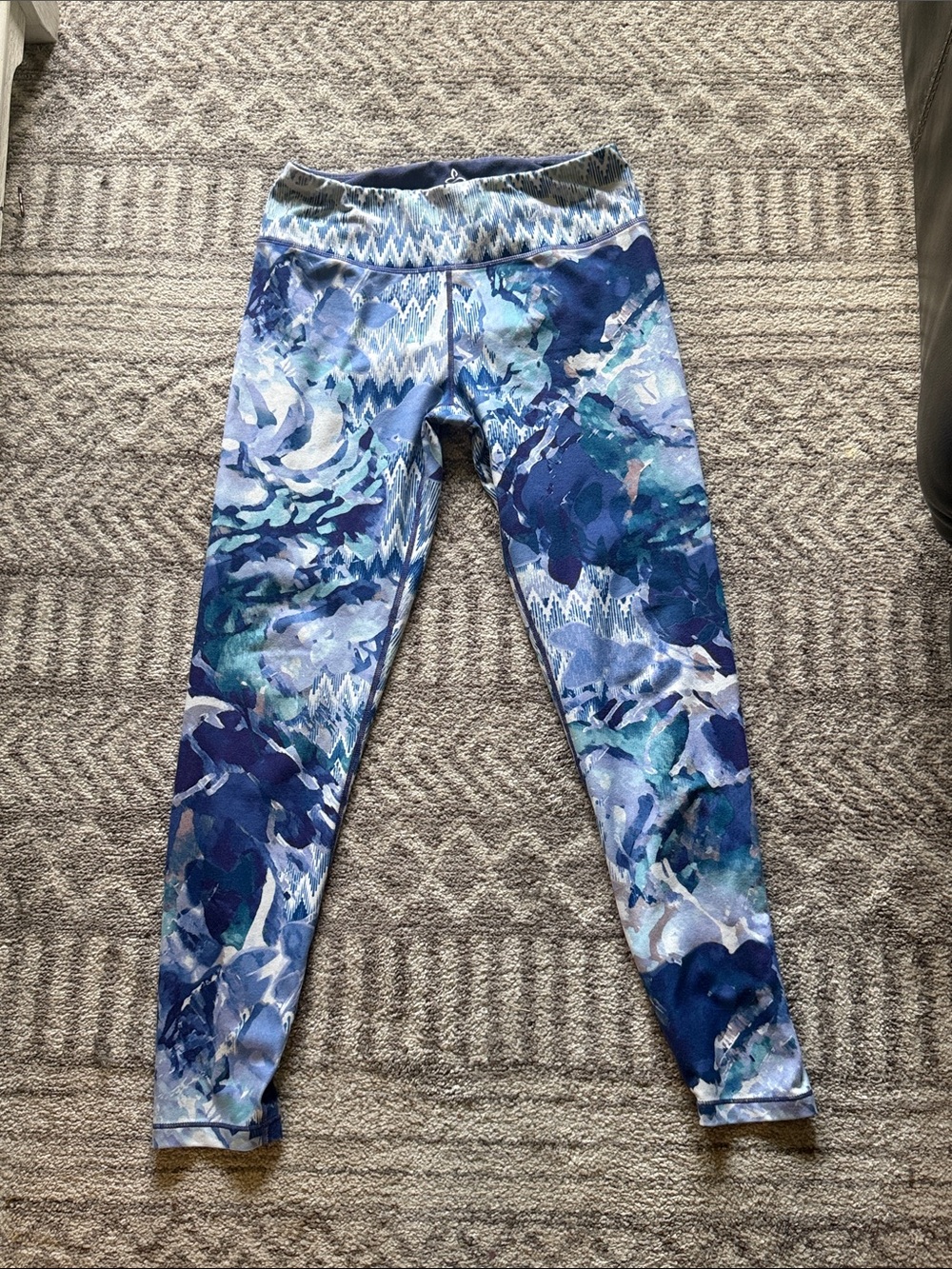 Prana Blue Multi-Print Kids Leggings